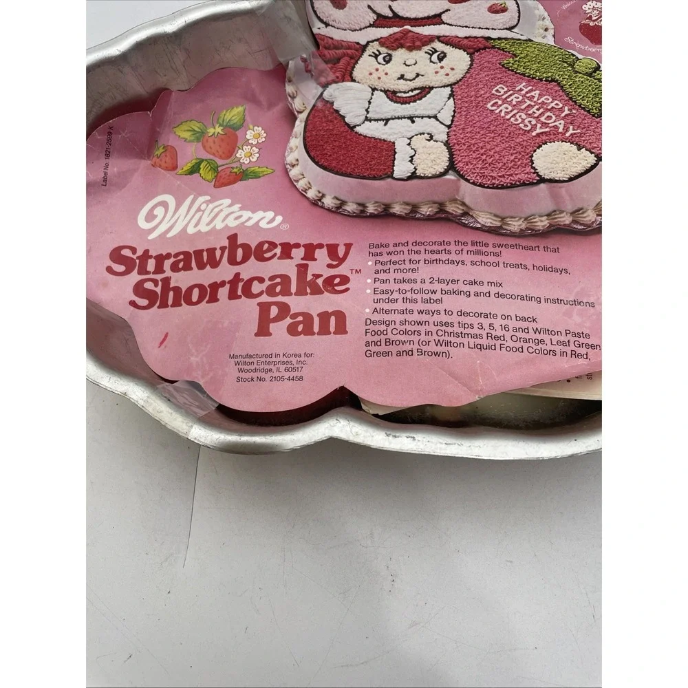 Wilton Strawberry Shortcake Shaped Cake Pan #502-3835 Vtg 1981 Aluminum